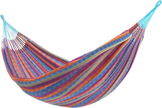 Vivere Latin Hammock Collection – Vibrant 100% Cotton Double Hammock, Supports 2 Adults - 450 lb Capacity (Bella Vida)