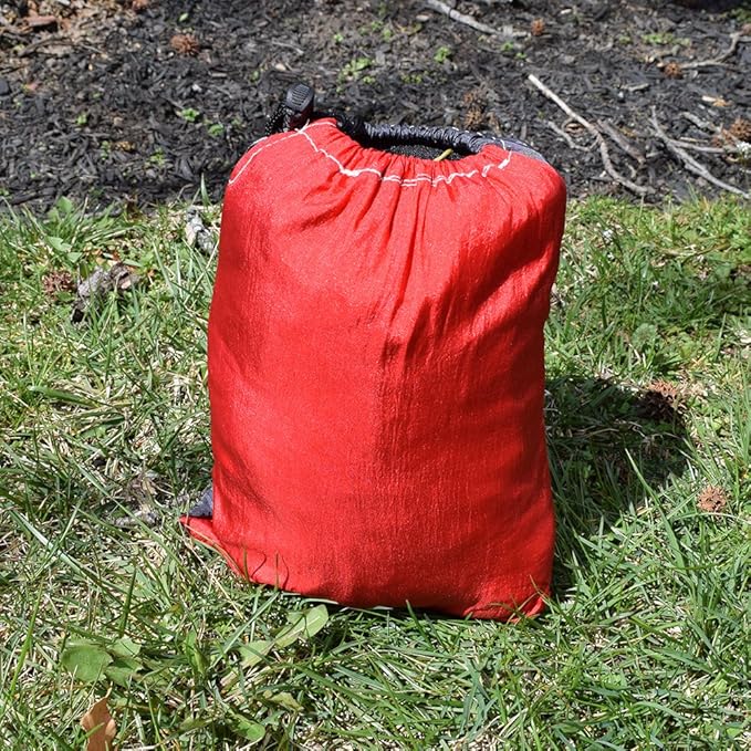 Budge HAMDHRGS Double Nylon Hammocks, Red/Gray