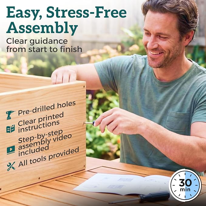 HAVLYN Little Library Box Outdoor Kit – Solid Wood Free Little Library with Metal Roof – Weather Resistant Blessing Box for Community Sharing