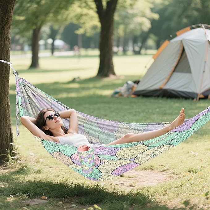 Hammocks for Outside Easter Eggs Camping Hammock Portable Hammocks with Tree Straps and Carry Bag Camping Accessories for Hiking Beach Outdoor