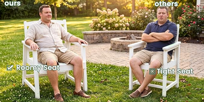 LOUNZY 11 Piece Patio Dining Set for 10, Outdoor Table and Chairs, White | 89.4“ table,Heavy-duty 10 seat patio set, mixed chair waterproof HDPE and ALU low maintenance and stable for all-season use