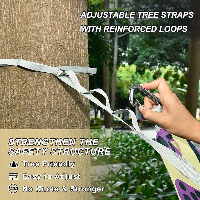 Hammocks for Outside Leopard Print Camping Hammock Portable Hammocks with Tree Straps and Carry Bag Camping Accessories for Hiking Beach Outdoor