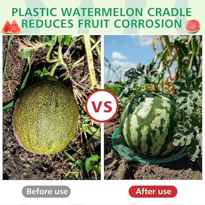 Irenare 20 Pcs Watermelon Net and Reusable Melon Cradles Hammock Watermelon Hammock Net for Garden Pumpkin Support Plant Honeydew Cantaloupes Ground Rot Holds up to 8lbs (Green)