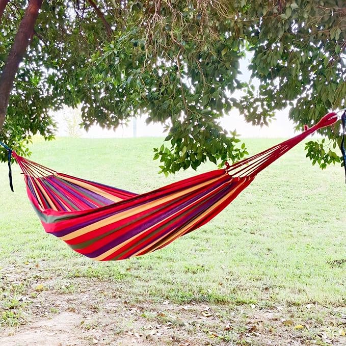 Double Hammock, Outdoor Camping, Leisure Canvas, Anti Rollover Hammock, Swing