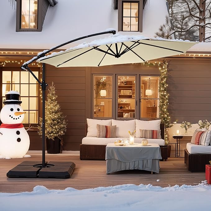 Sophia & William Offset Patio Umbrella 10ft Outdoor Table Umbrella Hanging Umbrella