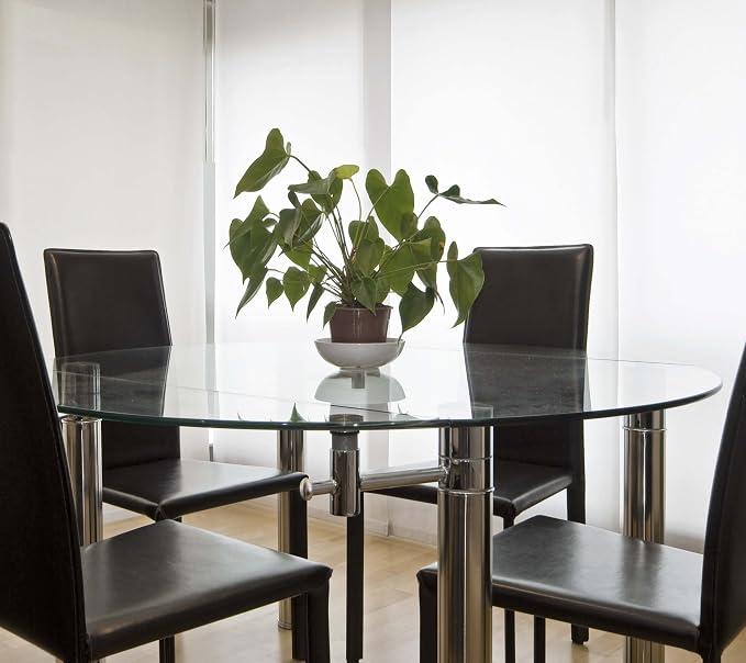 56" Inch Round Glass Table Top 3/8" Thick Pencil Polish Edge Tempered by Fab Glass and Mirror