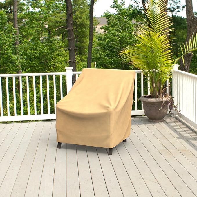 Budge P1A03SF1 All Seasons Patio Cover Lightweight, UV-Resistant, Extra Small Chair, Tan
