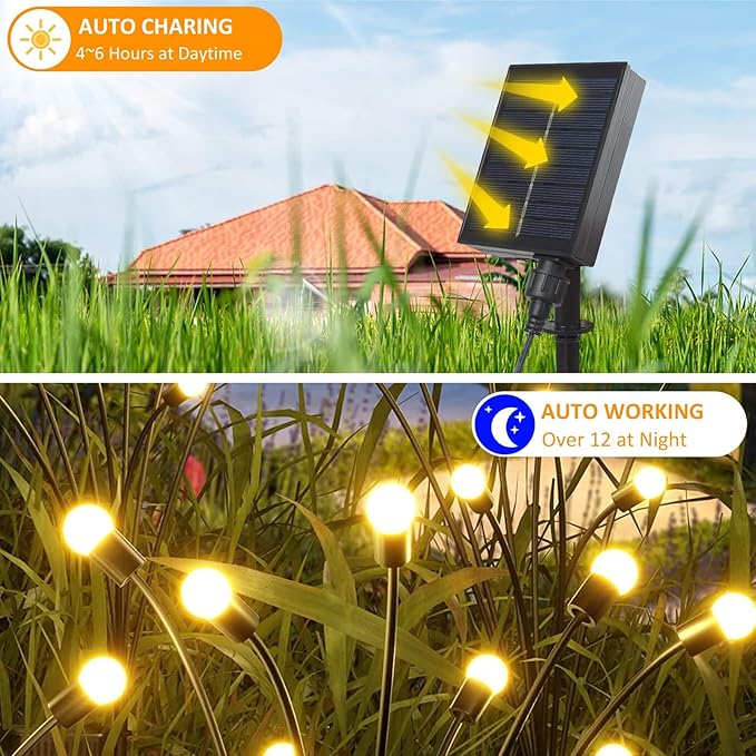 Solar Garden Lights, 5 Pack 40 LED Outdoor Waterproof Decorative Lights for Gift, Yard Patio Pathway Decoration
