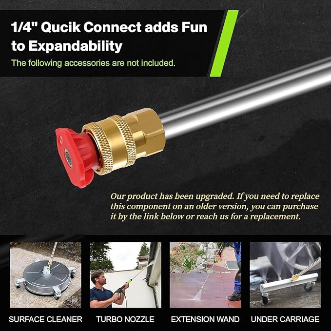 Electric Pressure Washer 5000 PSI, Power Wahser Powered with 33ft Pressure Hose, 4 Nozzles and Foam Cannon, Powerwahser for Home, Car,Fences,Patio, Green