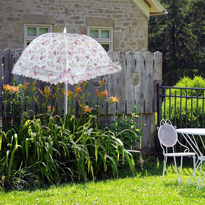 TIMSO Adjustable 3 Pack Plant Shade Umbrella for Outdoor Garden - Sun Protection Cloth & Umbrella for Plants, Potted Plants, and Garden Beds