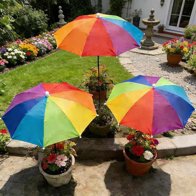Upgraded Plant Umbrellas for Outdoor Plants, 26" Larger Garden Plant Umbrella Shade with Adjustable Hight, 43.4" Higher Sun Shade for Plants, Potted Plant, Garden Beds