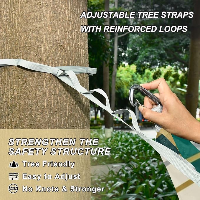 Shield and Crown Outdoor Hammocks with Tree Straps Fabric Hammock for Camping & Hiking Essential