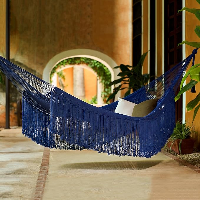 Novica Handmade Yucatan Dreams Cotton Rope Hammock (Double)
