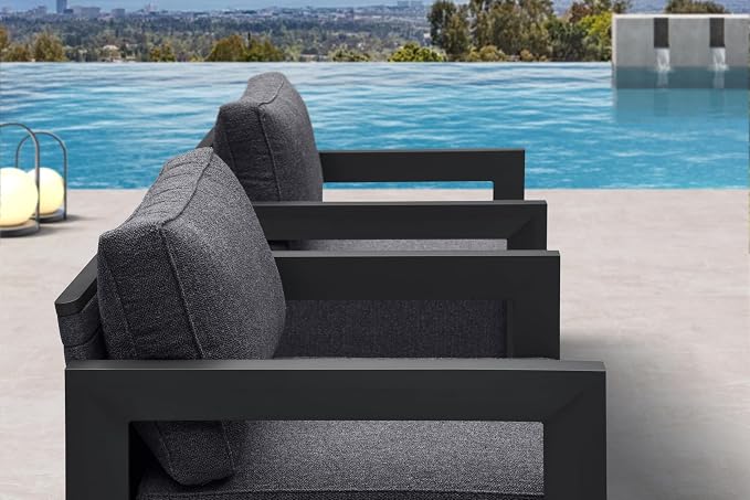 PURPLE LEAF Patio Furniture Set Enclosed Outdoor Couch with 9.6" Thick Cushion and Soft Pillows 12 Piece Outdoor Sectional Sofas Modern Outdoor Conversation Sets for Yard Porch Deck Poolside, Grey