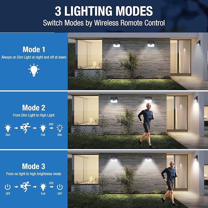 Peasur Solar Lights Outdoor Waterproof [12 Packs/140 LEDs], 3 Lighting Modes Solar Motion Sensor Light Outdoor, Ultra Bright Security Lights Outdoor Solar Lights for Outside Fence Yard Patio Deck