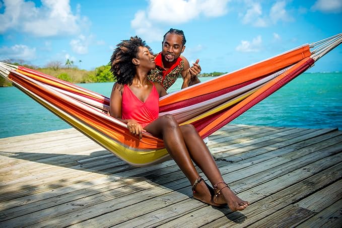 Amazonas 2 Person Hammock | XL Indoor/Outdoor Hammock Swing | Max 440 lbs, Acerola