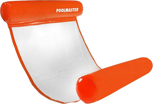 Poolmaster Vinyl Water Hammock Large Pool Float for Adults, Orange