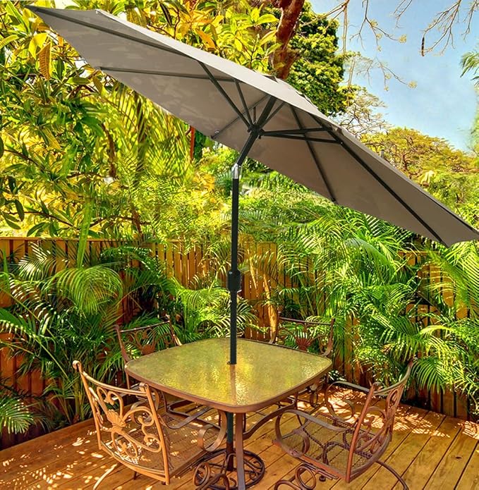 ontheway 11FT Patio Umbrella Enhanced Replacement Canopy Market Table 8 Ribs Umbrella Canopy