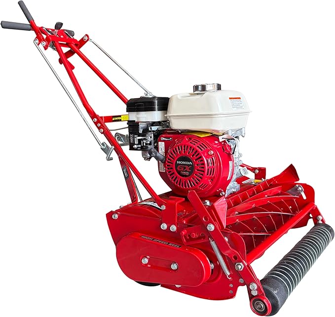 Reel Mower Groove Roller, 25" Self Propelled, 7 Blade, 5.5HP Honda, Mclane 25-5.5G-7-GR