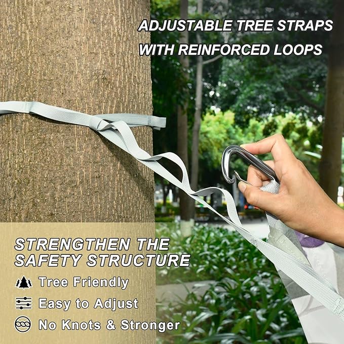 Vintage Lavender 330lb Capacity Camping Hammock with Tree Straps Tree Hammock for Patio Backyard Lounge Base hamaca de Algodon para Jardin
