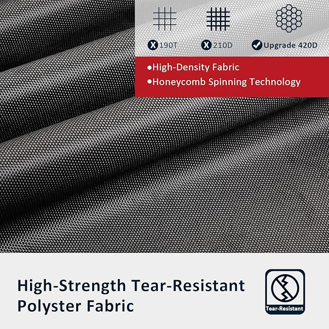 Patio Furniture Covers, 4 Piece Heavy Duty Waterproof Outdoor Furniture Cover with Windproof Buckle Strap, Rattan Wicker Patio Furniture Set Cover for Chair Sofa Black (Black, X-Large)