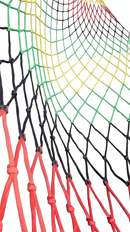Naturejam Rasta Hammock-Portable Jamaican Camping Mesh Rope Hammock with Carrying Bag and Tree Straps