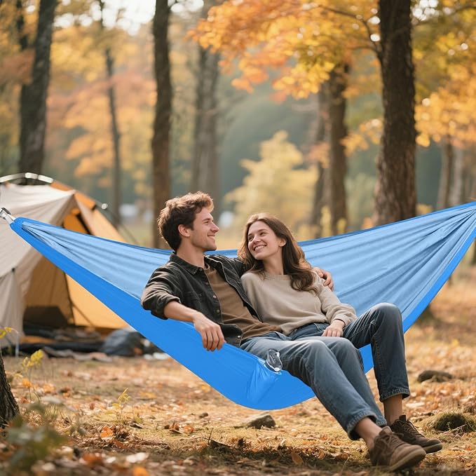 Dodger Blue Solid Color Pure Plain 330lb Capacity Hammocks for Camping Tree Hammock for Outside Patio Garden jamaca para Patio