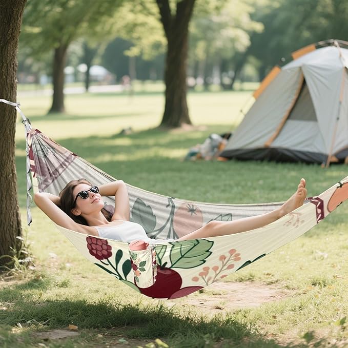 Berry and Fruit Hammocks for Camping with Portabl Carry Bag Hanging Hammock Outside Beach Patio Garden