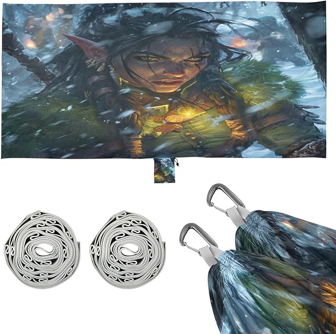 Game Anime Winter Playroom Outdoor Hammocks Foldable Rope Hammock for Indoor Outdoor Patio