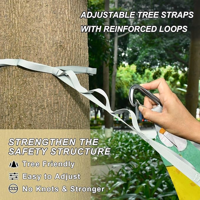 Summer Lemon Daisy Flower 330lb Capacity Hammocks with Tree Straps Tree Hammock for Outside Beach Patio Garden hamaca de Algodon para Jardin