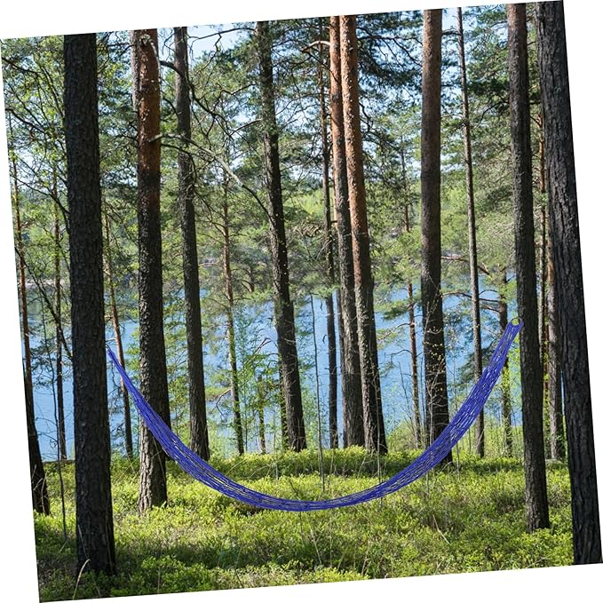 Hammock Net for Camping Waterproof Outdoor Hammock Mesh Portable Nylon Heavy Duty Straps Perfect for Tree or Backyard Use