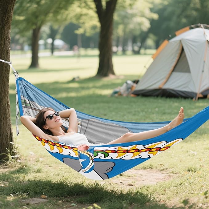 Flag of The Northern Mariana Islands Hammocks with Portabl Carry Bag Backyard Hammock for Indoor Outdoor Patio
