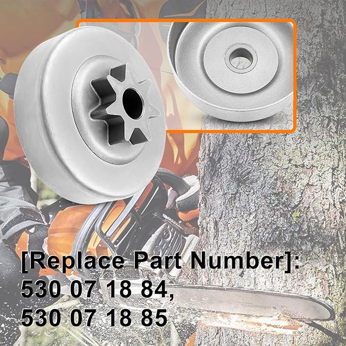 3/8" Clutch Drum Sprocket Oil Pump Worm Gear Kit fit For Stihl MS311 MS391 Chainsaws, 3/8" 7T Clutch Drum, Needle Bearing, Washer, Clip, Oil Pump, Worm Gear