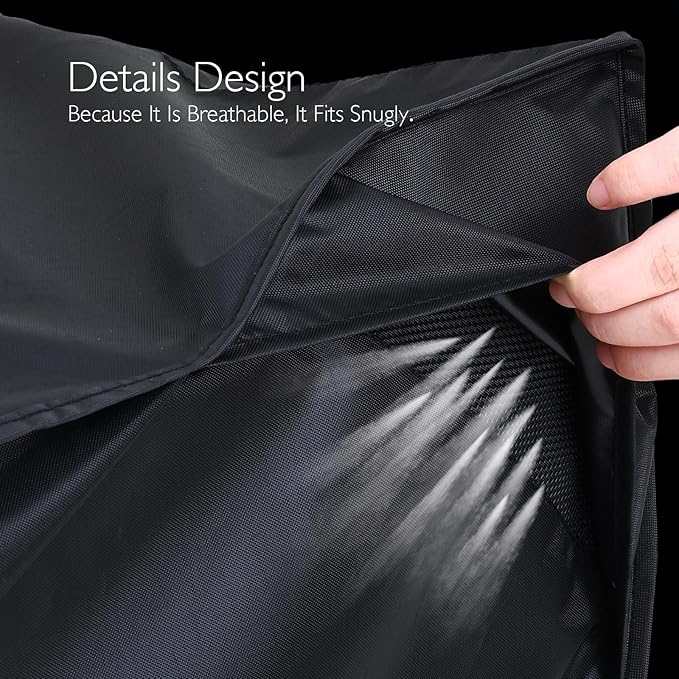 Patio Furniture Covers Waterproof - 420D Outdoor Table and Chair Set Cover with Built-in Storage Bag - Rectangular Patio Table Cover for 6-Seat Dining Set or Sectional Sofa - Black