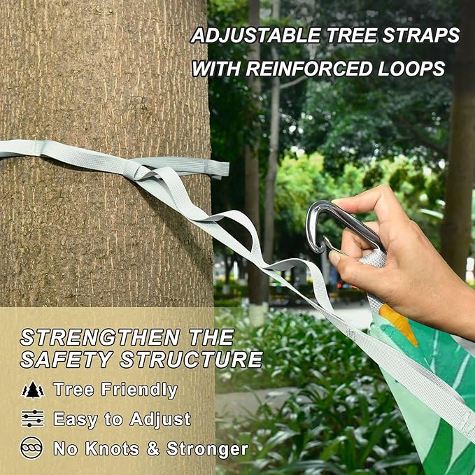 Summer Sunglasses Pineapple Palm Leaf Green 330lb Capacity Outdoor Hammocks with Portabl Carry Bag Cloth Hammock for Outside Patio Garden jamaca para Patio