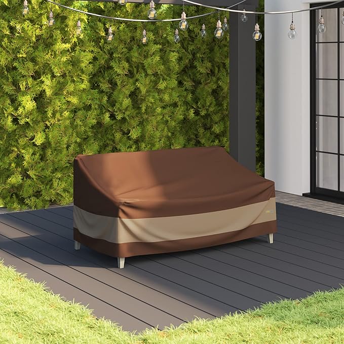 DUCKCOVERS ULV623835 Ultimate Patio Loveseat Cover, 62 "W x 38" D x 35" H, Mocha Cappuccino, Patio Furniture Covers