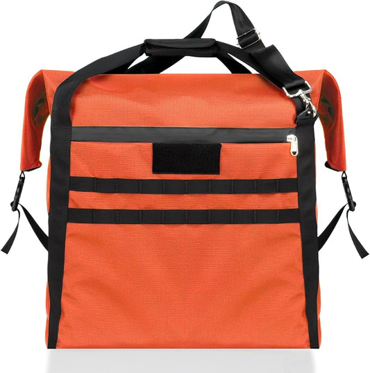 Xtreme Sight Line ~ AQUA G CUBƎ 50 Waterproof Faraday Bag for Small to Medium Generators and Electronics ~ Protects Against EMP/CME/EMF/RF ~ Diamond Form Farday Lined Interior ~ Safety Orange
