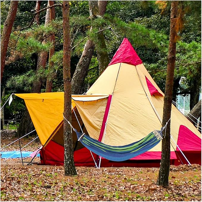 Hammock. Hammock Camping Hiking Foldable Compact Park Courtyard Travel Outdoor Furniture .Hammocks for Outside(Red)