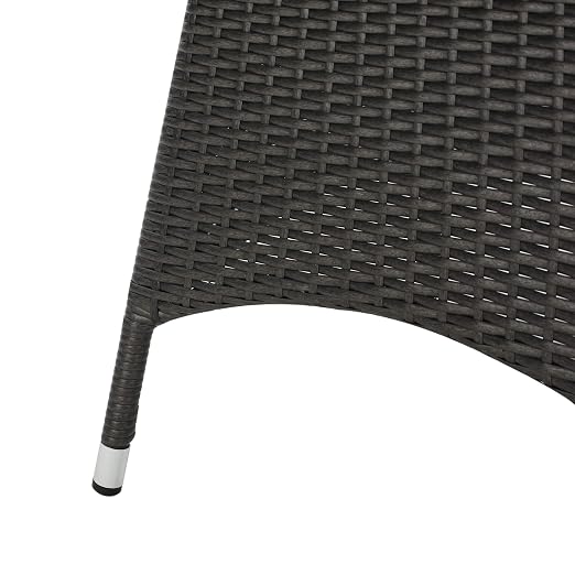 Christopher Knight Home Corsica Wicker Round Dining Table, Grey