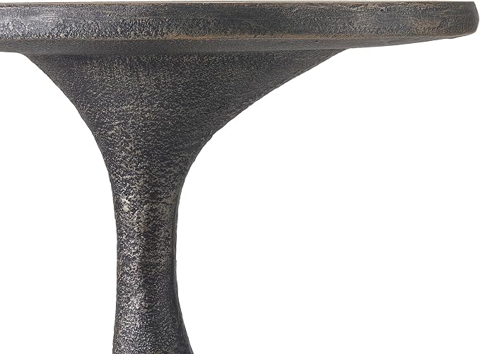Christopher Knight Home Caldera 16" Lightweight Concrete End Table, Indoor Outdoor Accent Table, Side Table with Oval Top and Wide Base, Small Side Table for Patio, Balcony or Living Room, Copper