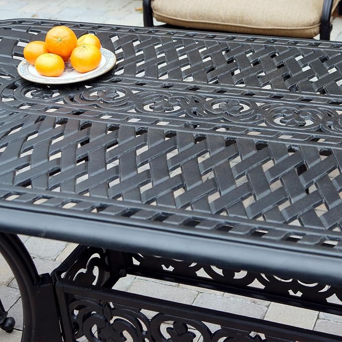 Darlee Series 60 52 X 26 Inch Cast Aluminum Counter Height Patio Serving Table - Antique Bronze