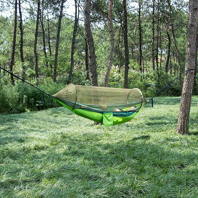 Hammocks for Outside 2 Person with Mosquito Net, Inside Hammock for Bedroom, Portable Hammock with Mosquito Net, Quick Dry Hammock, for Travel Patio Garden