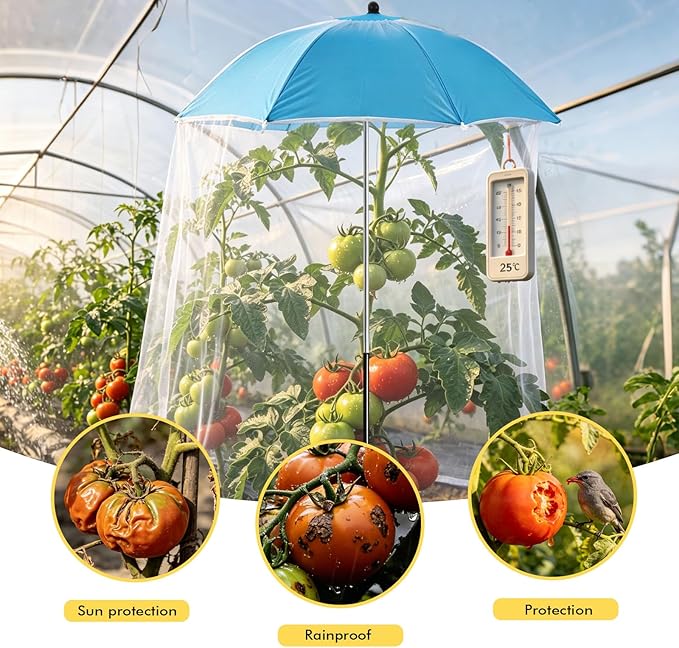 Plant Umbrellas for Outdoor Plants, Adjustable Plant Umbrellas for Potted Plants and Garden Beds, Provide Shade to ‌Defend Plants From Blazing Sun and Rain, Courtyard Balcony Plants Shade