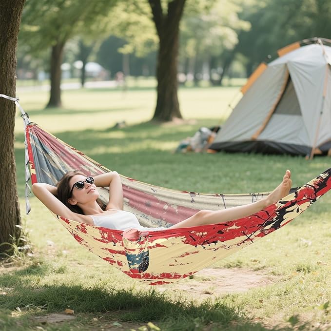 National Vietnam War Veterans Day Flowers Soldier Outdoor Hammock with Tree Straps Tree Hammock for Outside Beach Patio Garden