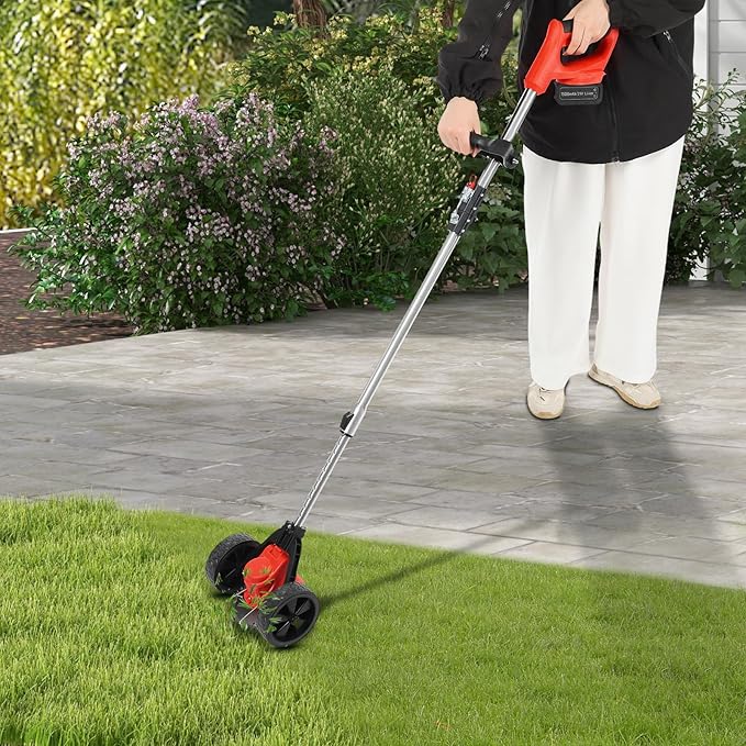 Electric Cordless Weed Trimmer 800W Grass Lawn Trimmer W/Blades & Li-on Battery
