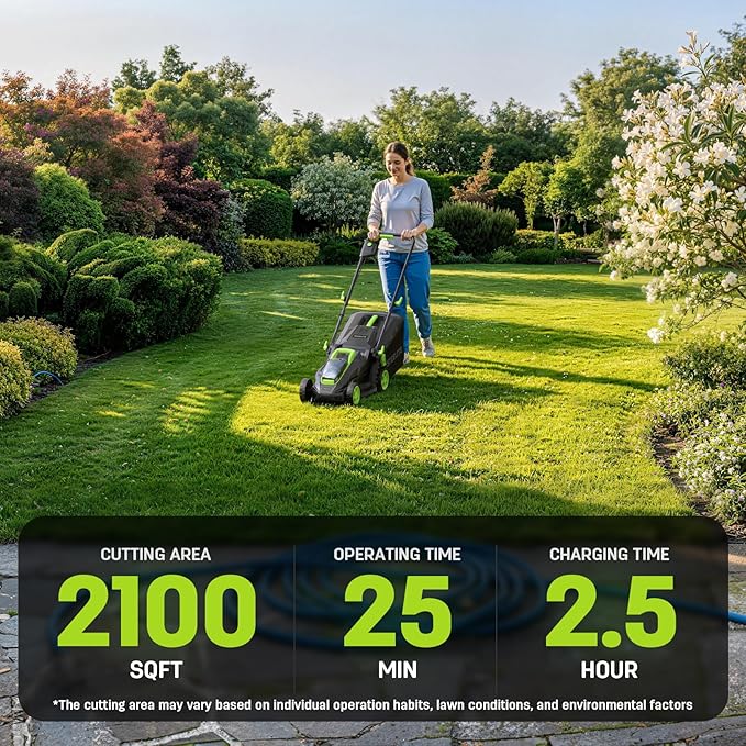 STEELITE 20V Electric Lawn Mower & 12-Inch 2-in-1 String Trimmer/Edger Combo, 13-Inch Cordless Mower with 4.0Ah + 2.0Ah Batteries & Charger, 5 Replacement Spools for Small Lawns