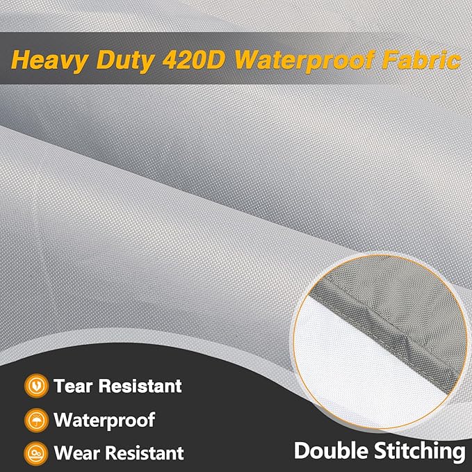 EVRBUL 2 PCS Single Patio Chair Covers Outdoor Single Sofa Covers Heavy Duty 420D Dust-proof Waterproof and UV Protection 35"Lx38"Wx31"H
