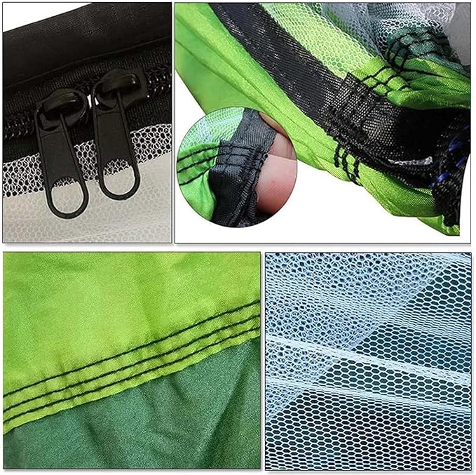 Hammocks for Outside 2 Person with Net, Camping Hammocks for Trees, Portable Hammock Chair with Carabiners Foldable, Parachute Hammocks, for Travel Patio Garden