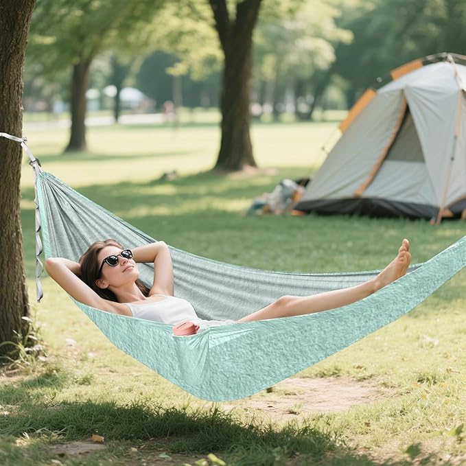 Mint Green Solid Color 330lb Capacity Hammocks Swing Hammock for Outside Patio Garden hamaca para acampar