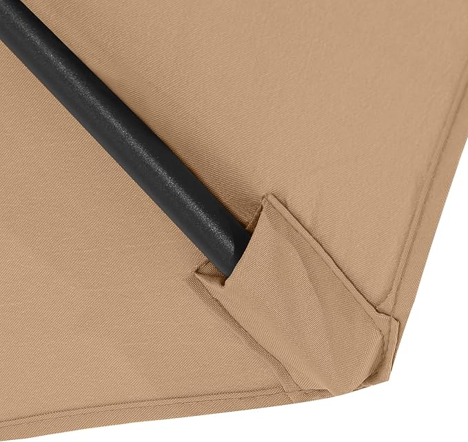 MASTERCANOPY Patio Umbrella 7.5 ft Replacement Canopy for 6 Ribs-Beige Canopy Only